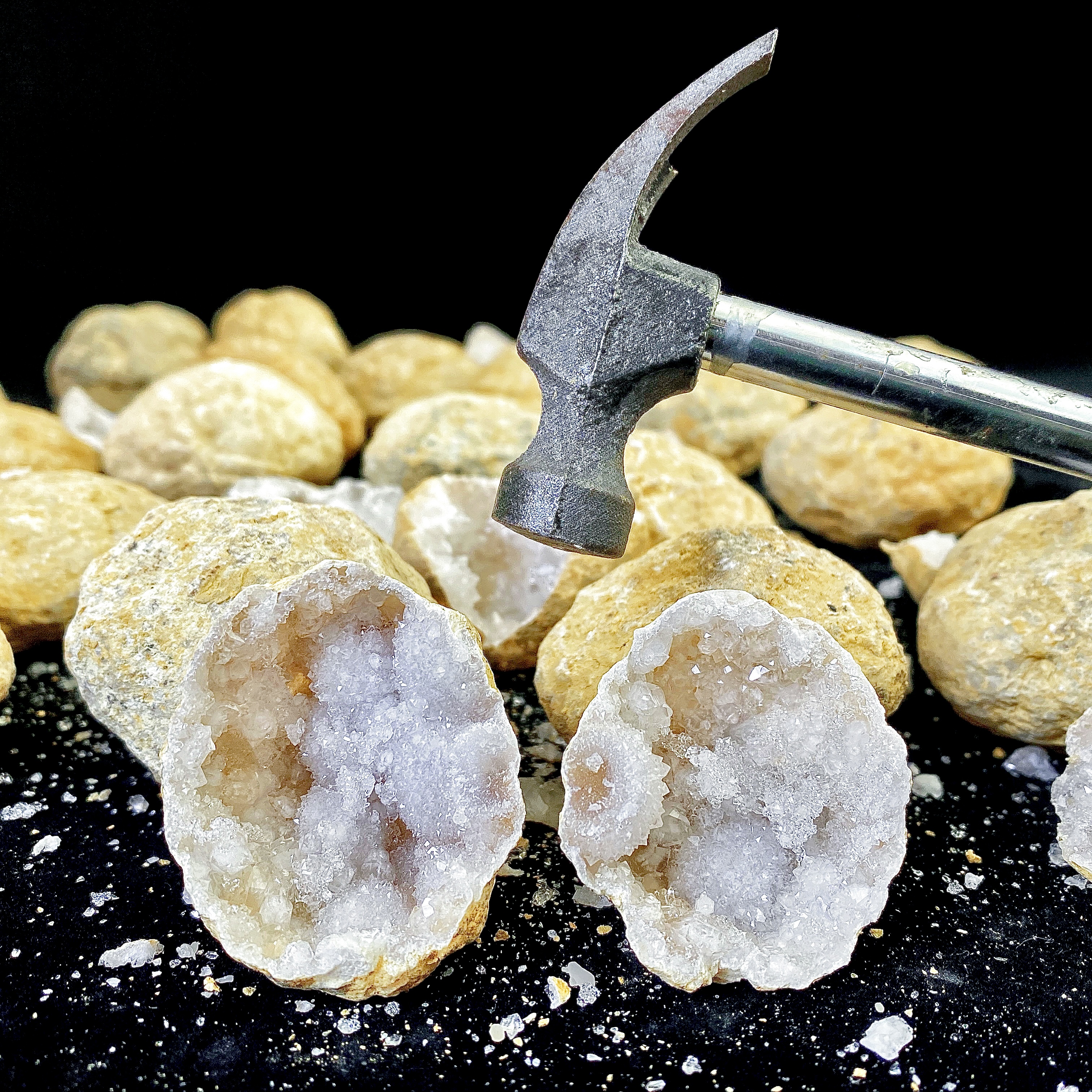 Random 1PC Unopened Natural Ag – Geode Crystal Break Bewertung und Preis