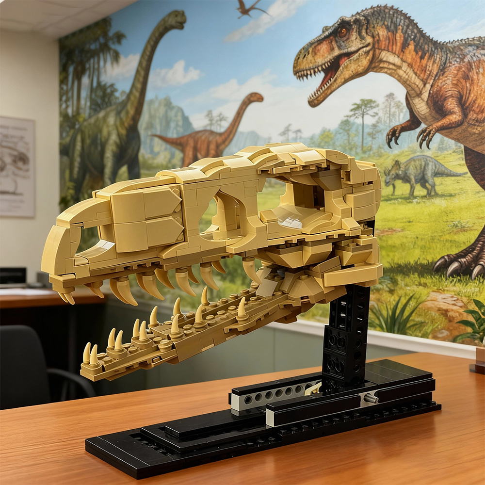 MOC Velociraptor Fossil Skull  – Fossil Replica Display Bewertung und Preis