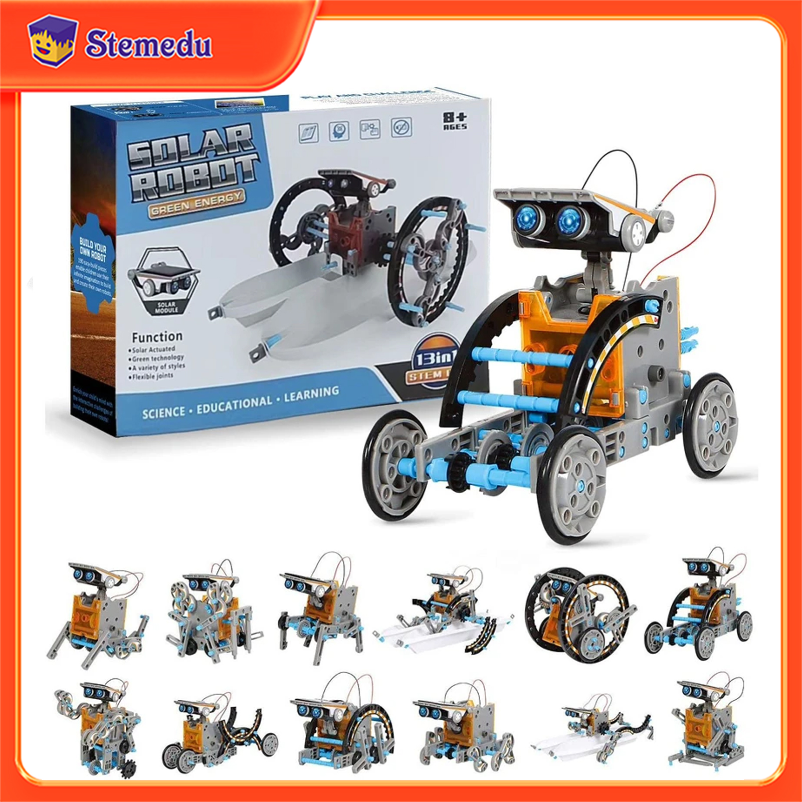 13 in 1 Solar Powered Robot Sc – Science Robot Bewertung und Preis